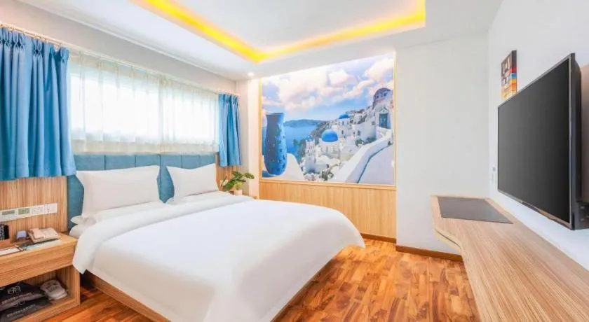 Bed in Shanshui Trend Hotel Beijing International Airport Branch