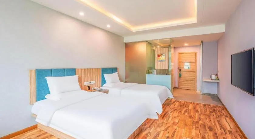 Bed in Shanshui Trend Hotel Beijing International Airport Branch