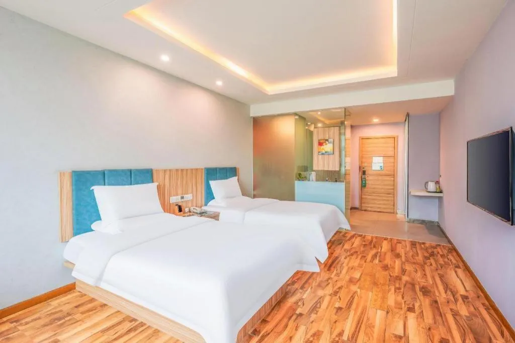 Bed in Shanshui Trend Hotel Beijing International Airport Branch