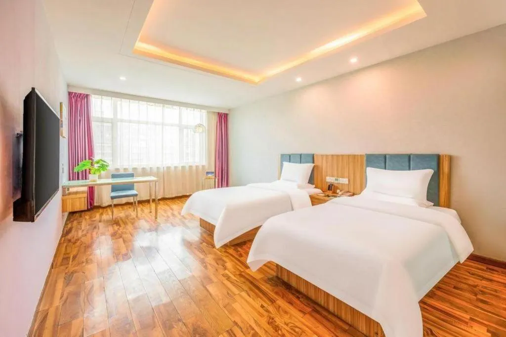 Bed in Shanshui Trend Hotel Beijing International Airport Branch
