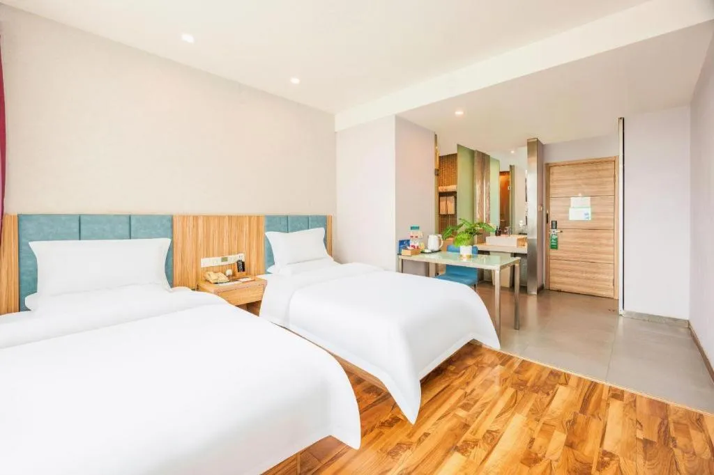 Bed in Shanshui Trend Hotel Beijing International Airport Branch