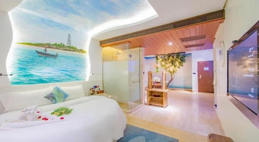 Bed in Huangma Holiday Nanhai Museum Hotel