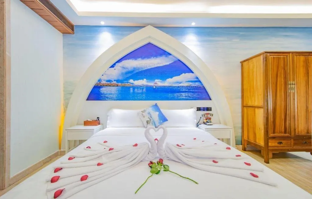 Bed in Huangma Holiday Nanhai Museum Hotel