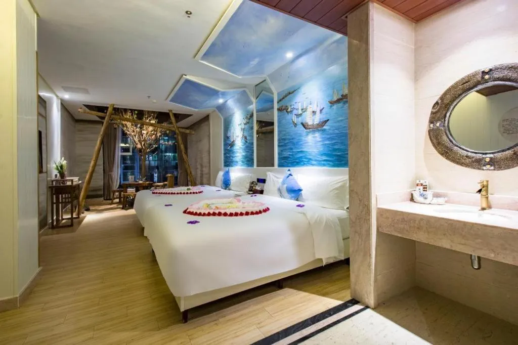 Bed in Huangma Holiday Nanhai Museum Hotel