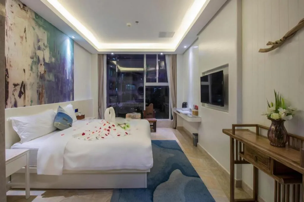 Bed in Huangma Holiday Nanhai Museum Hotel