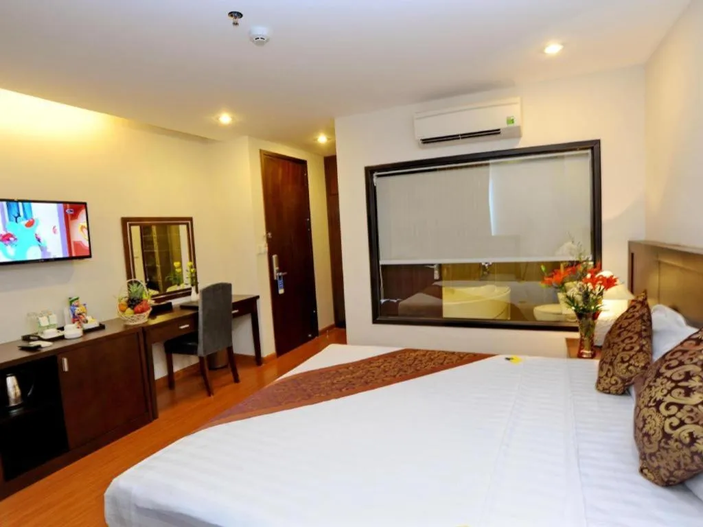 Bed in Hanoi Golden Hotel