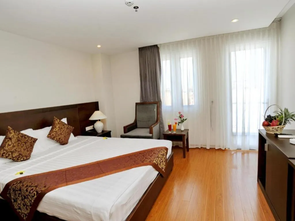 Bed in Hanoi Golden Hotel