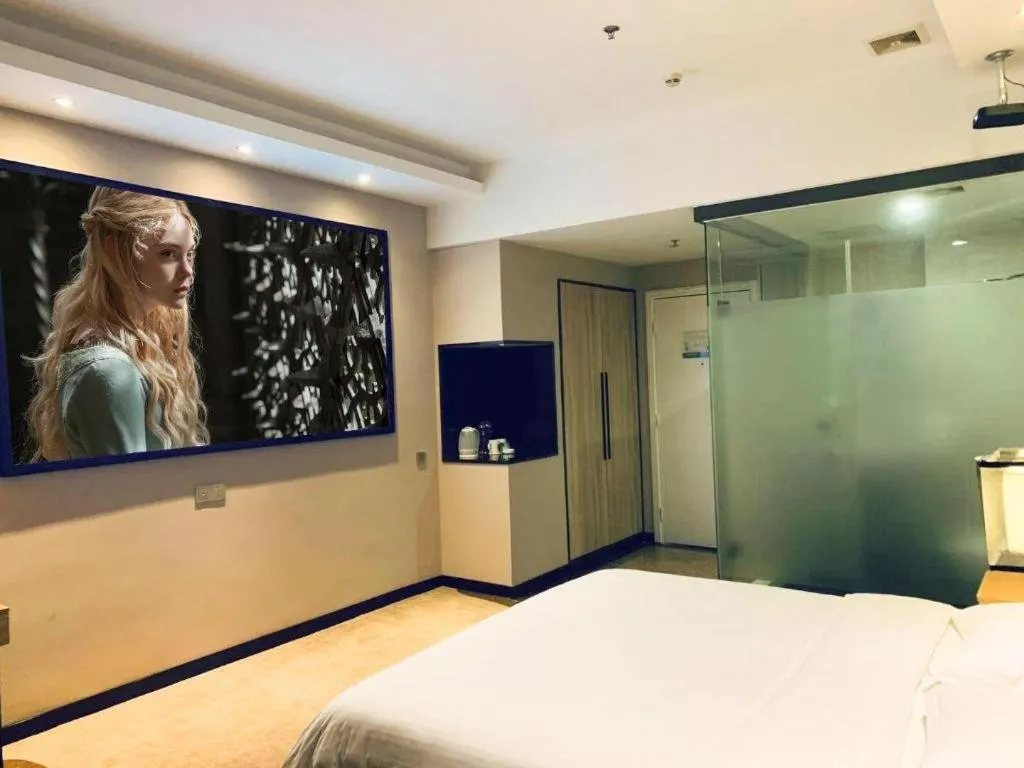 Bed in GreenTree Inn Guangzhou Panyu Bus Station Business Hotel