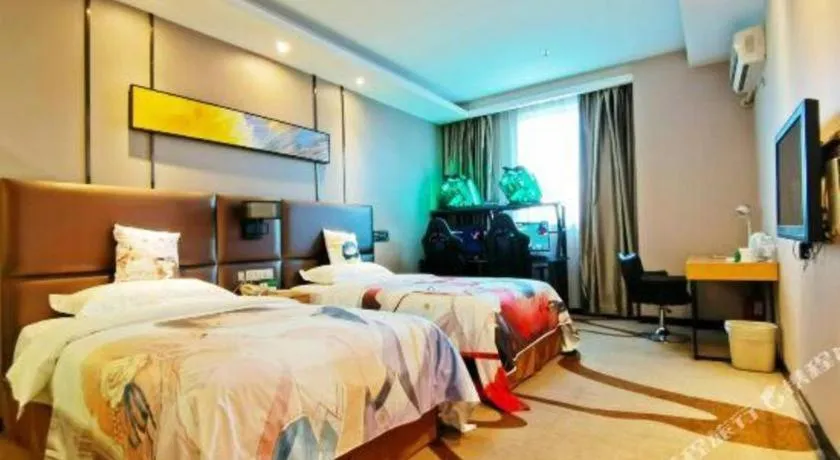 Bed in GreenTree Inn Guangzhou Panyu Bus Station Business Hotel