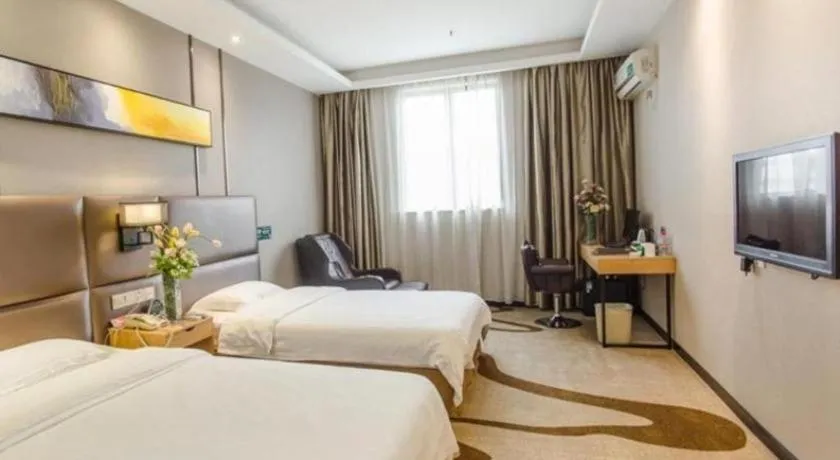 Bed in GreenTree Inn Guangzhou Panyu Bus Station Business Hotel