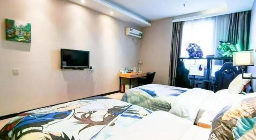 Bed in GreenTree Inn Guangzhou Panyu Bus Station Business Hotel