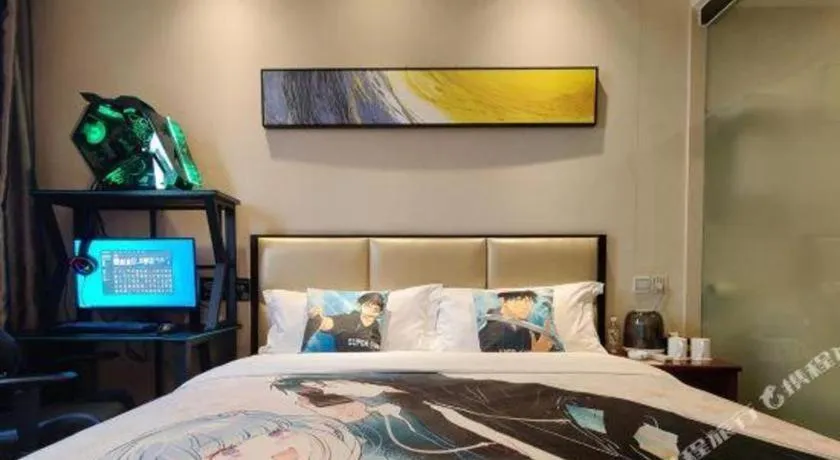 Bed in GreenTree Inn Guangzhou Panyu Bus Station Business Hotel