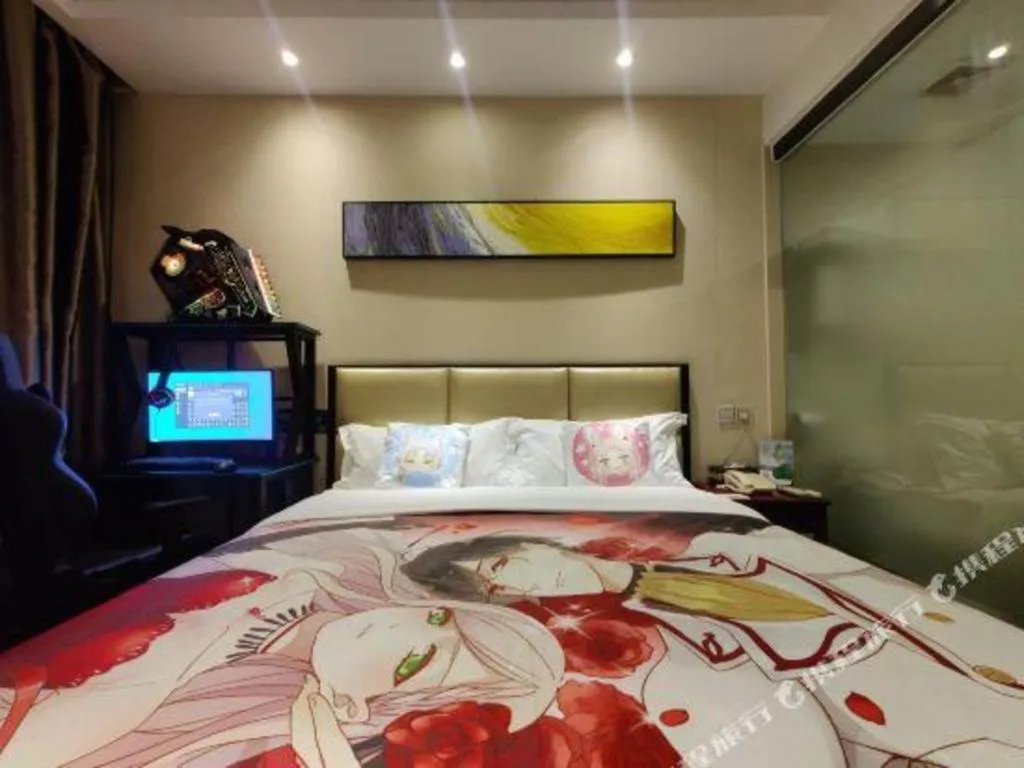 Bed in GreenTree Inn Guangzhou Panyu Bus Station Business Hotel