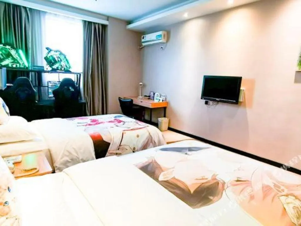 Bed in GreenTree Inn Guangzhou Panyu Bus Station Business Hotel