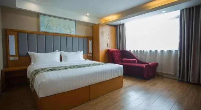 Bed in GreenTree Inn Taizhou Gaogang District Business Hotel Bed in GreenTree Inn Taizhou Gaogang District Business Hotel