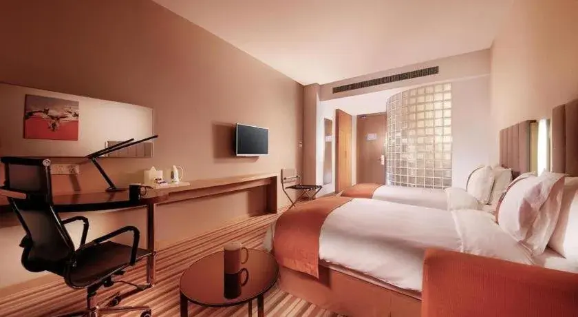 Bed in Holiday Inn Express Yangzhou City Center By IHG Bed in Holiday Inn Express Yangzhou City Center By IHG