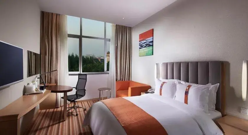 Bed in Holiday Inn Express Yangzhou City Center By IHG Bed in Holiday Inn Express Yangzhou City Center By IHG