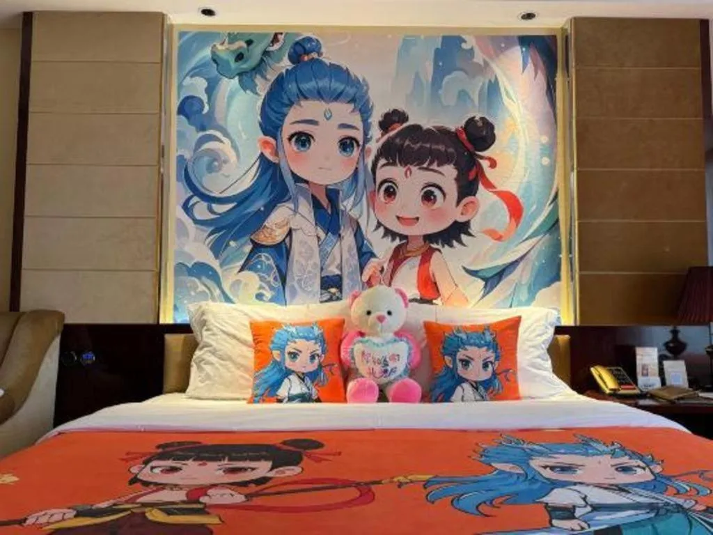 Bed in Xin Sheng Da Hong Sheng International Hotel