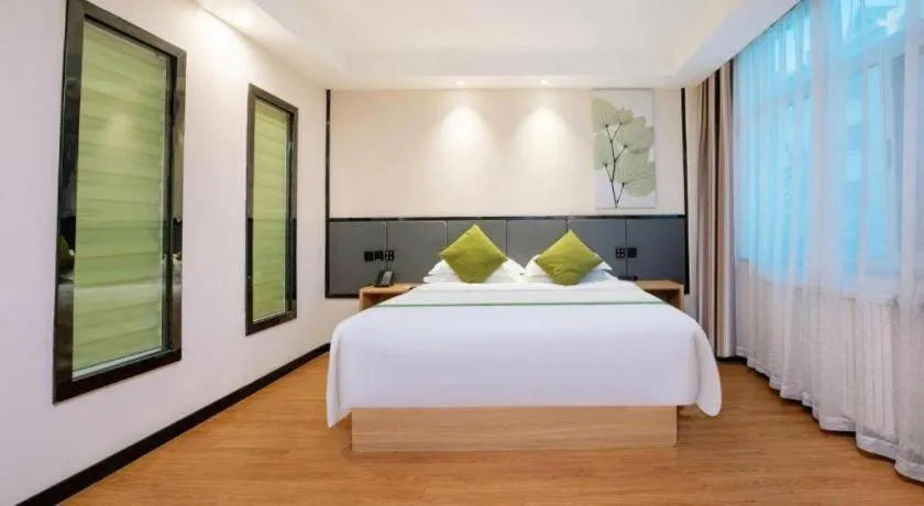 Bed in GreenTree Inn Puyang Pushang Huanghe Road