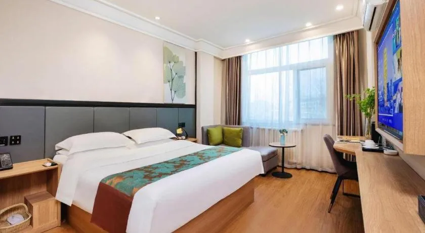 Bed in GreenTree Inn Puyang Pushang Huanghe Road