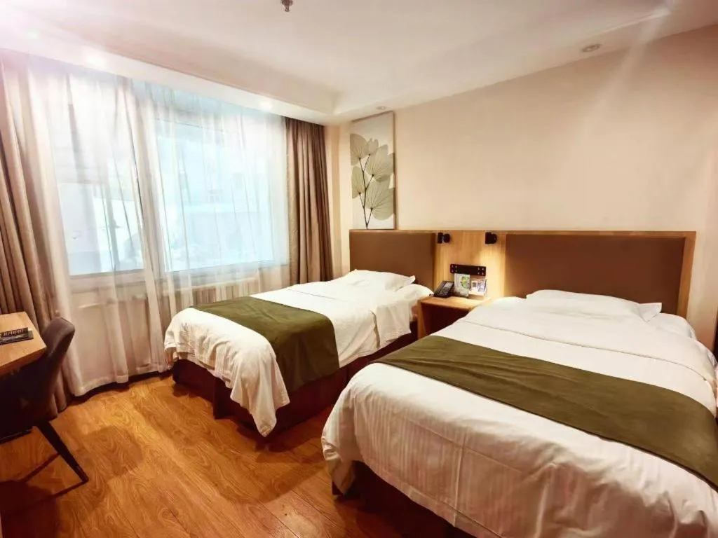 Bed in GreenTree Inn Puyang Pushang Huanghe Road
