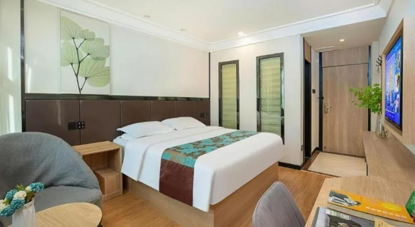 Bed in GreenTree Inn Puyang Pushang Huanghe Road