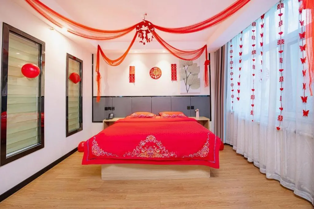 Bed in GreenTree Inn Puyang Pushang Huanghe Road