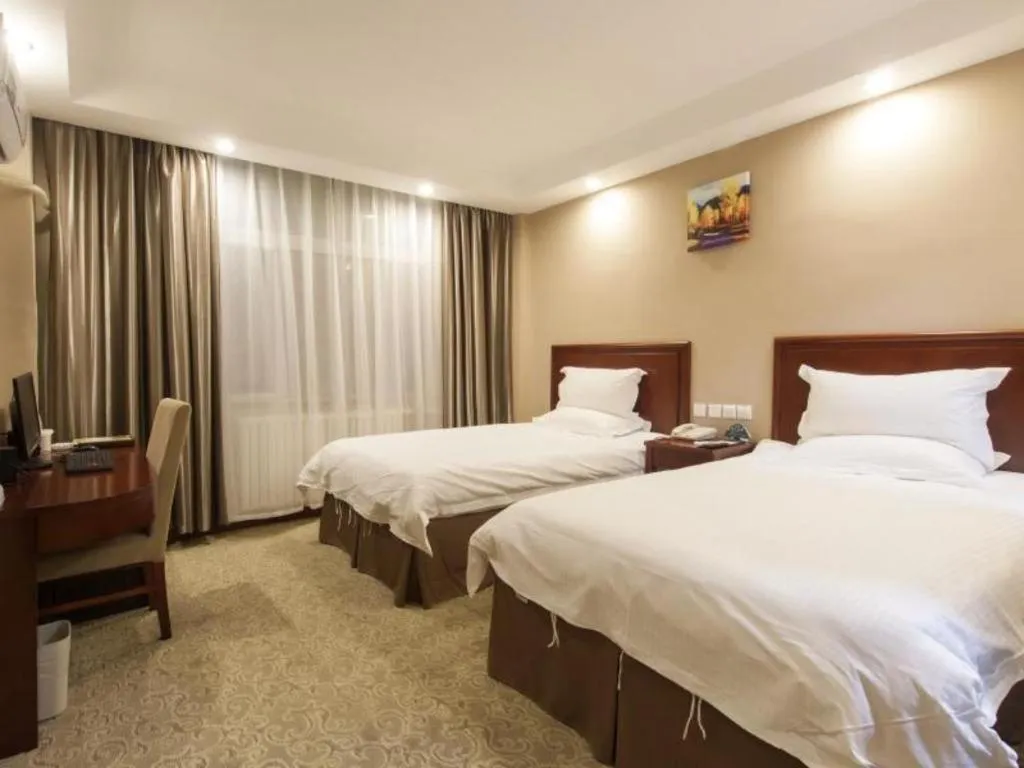 Bed in GreenTree Inn Puyang Pushang Huanghe Road