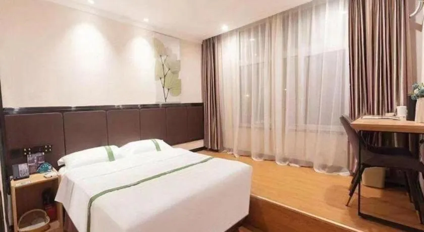 Bed in GreenTree Inn Puyang Pushang Huanghe Road
