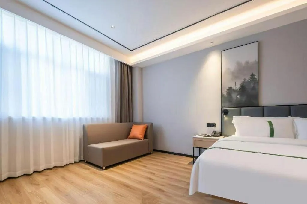 Bed in GreenTree Inn Puyang Pushang Huanghe Road