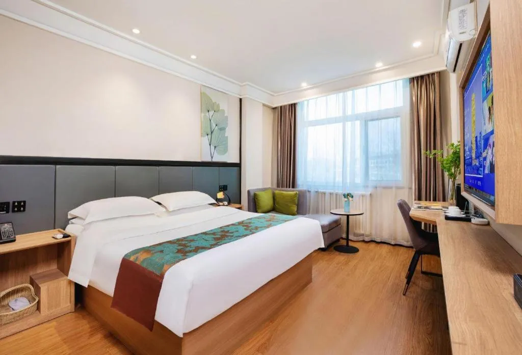 Bed in GreenTree Inn Puyang Pushang Huanghe Road