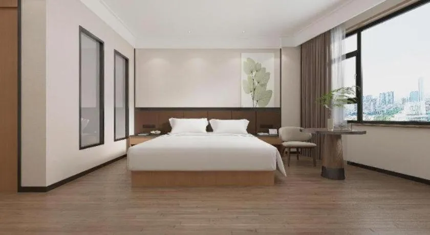 Bed in GreenTree Inn Puyang Pushang Huanghe Road