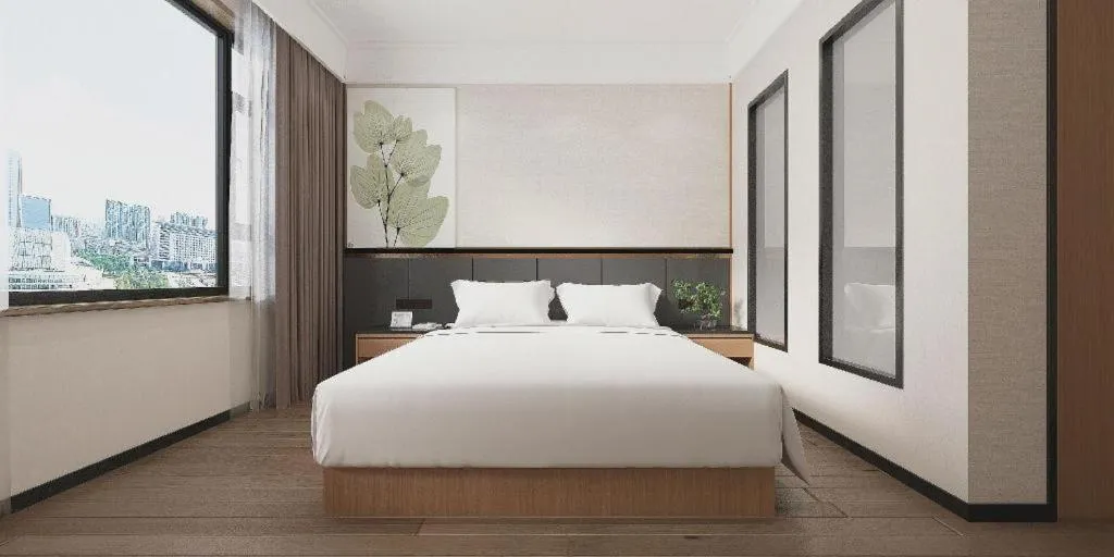 Bed in GreenTree Inn Puyang Pushang Huanghe Road