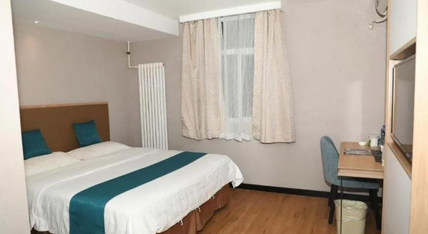 Bed in GreenTree Inn Beijing Shangdi East Anningzhuang Road Shell Hotel
