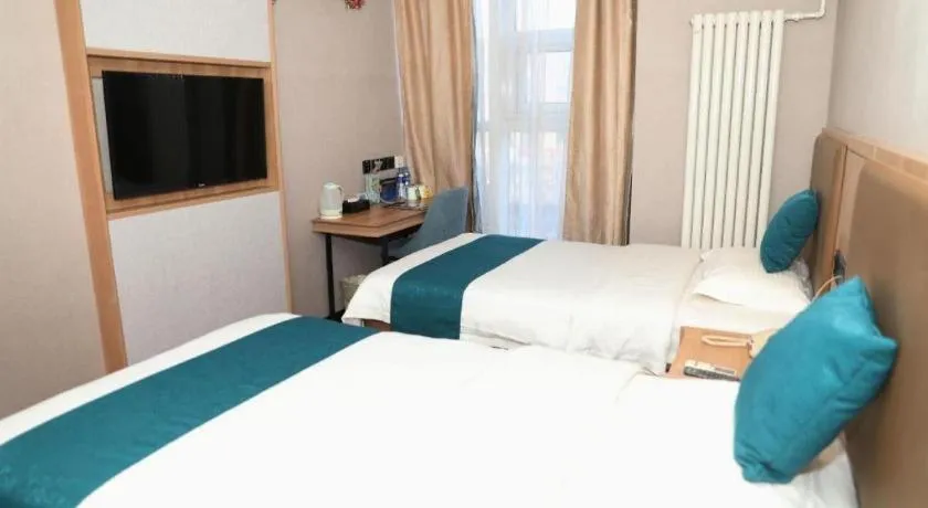 Bed in GreenTree Inn Beijing Shangdi East Anningzhuang Road Shell Hotel
