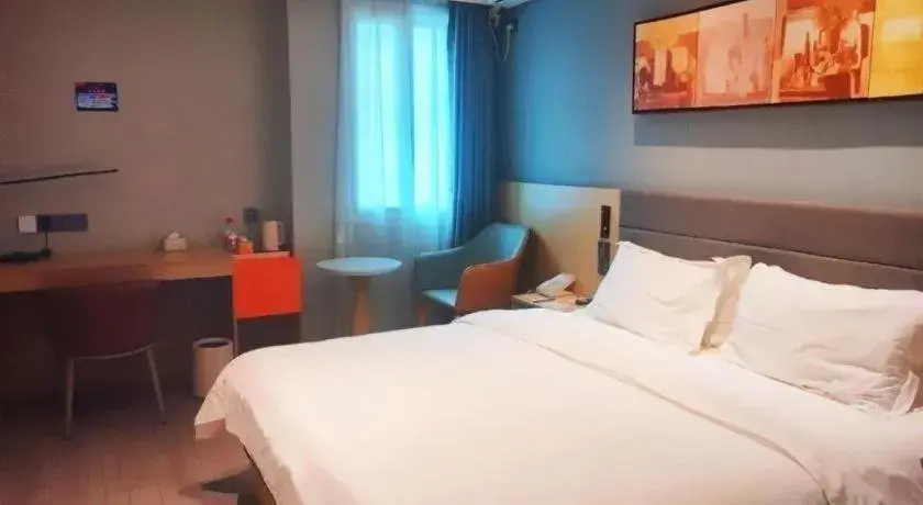 Bed in Jinjiang Inn Zhengzhou Railway Station Erqi Square Metro Station Bed in Jinjiang Inn Zhengzhou Railway Station Erqi Square Metro Station