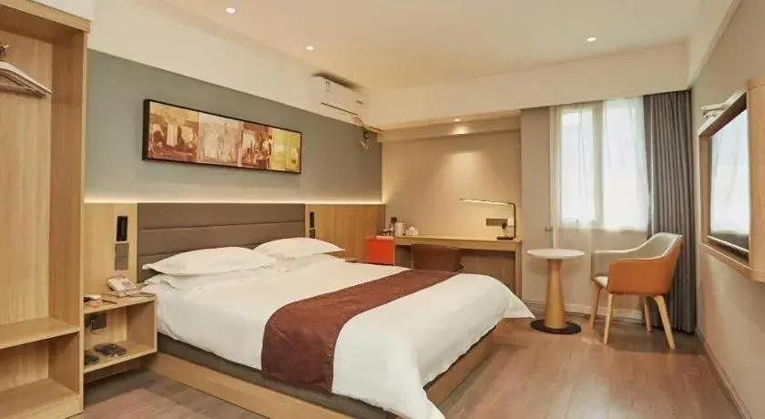 Bed in Jinjiang Inn Zhengzhou Railway Station Erqi Square Metro Station Bed in Jinjiang Inn Zhengzhou Railway Station Erqi Square Metro Station