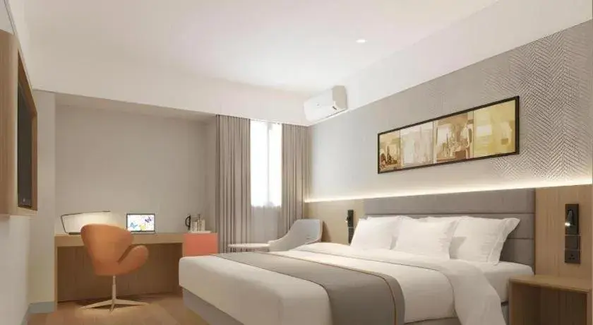 Bed in Jinjiang Inn Zhengzhou Railway Station Erqi Square Metro Station Bed in Jinjiang Inn Zhengzhou Railway Station Erqi Square Metro Station