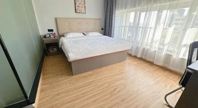 Bed in GreenTree Inn Huaian Lianshui Jindi International Garden Business Hotel Bed in GreenTree Inn Huaian Lianshui Jindi International Garden Business Hotel