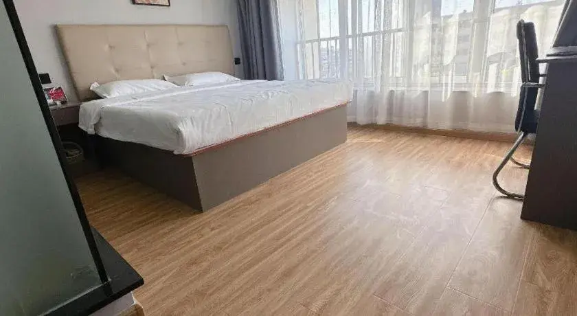 Bed in GreenTree Inn Huaian Lianshui Jindi International Garden Business Hotel Bed in GreenTree Inn Huaian Lianshui Jindi International Garden Business Hotel