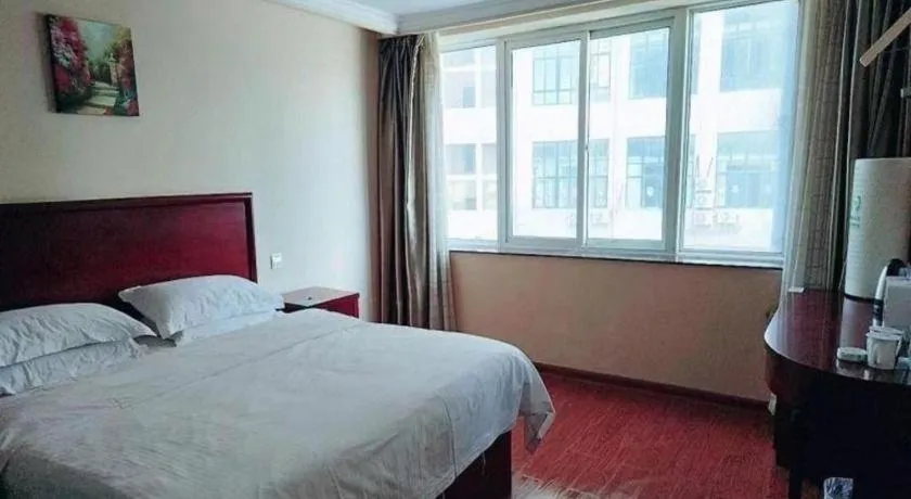 Bed in GreenTree Inn Huaian Lianshui Jindi International Garden Business Hotel