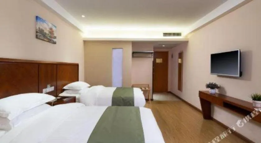 Bed in GreenTree Inn Shanghai Caohejing Development Zone Songjiang Park Jiuxin Road Business Hotel
