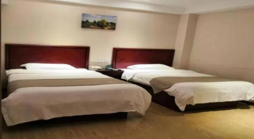 Bed in GreenTree Inn Shanghai Caohejing Development Zone Songjiang Park Jiuxin Road Business Hotel