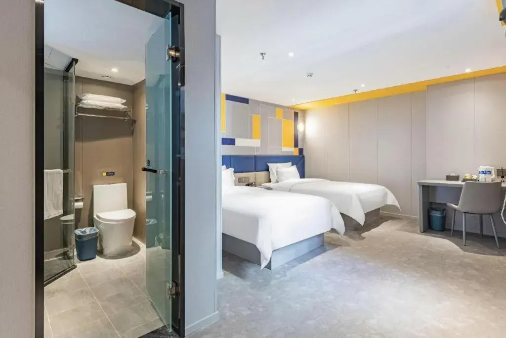 Bed in 7 Days Inn Guangzhou Dongfeng East Road Yangji Metro Station Bed in 7 Days Inn Guangzhou Dongfeng East Road Yangji Metro Station