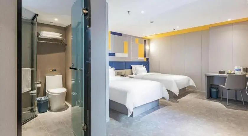 Bed in 7 Days Inn Guangzhou Dongfeng East Road Yangji Metro Station Bed in 7 Days Inn Guangzhou Dongfeng East Road Yangji Metro Station