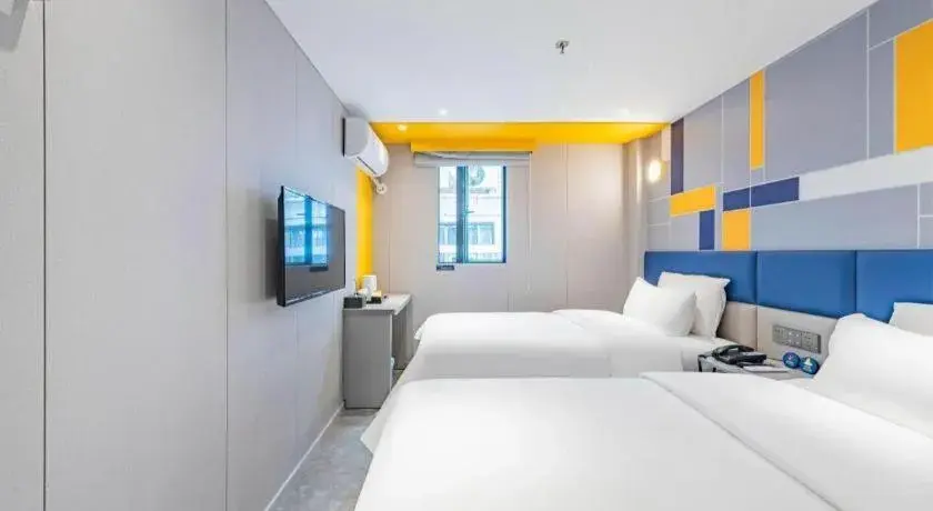 Bed in 7 Days Inn Guangzhou Dongfeng East Road Yangji Metro Station Bed in 7 Days Inn Guangzhou Dongfeng East Road Yangji Metro Station