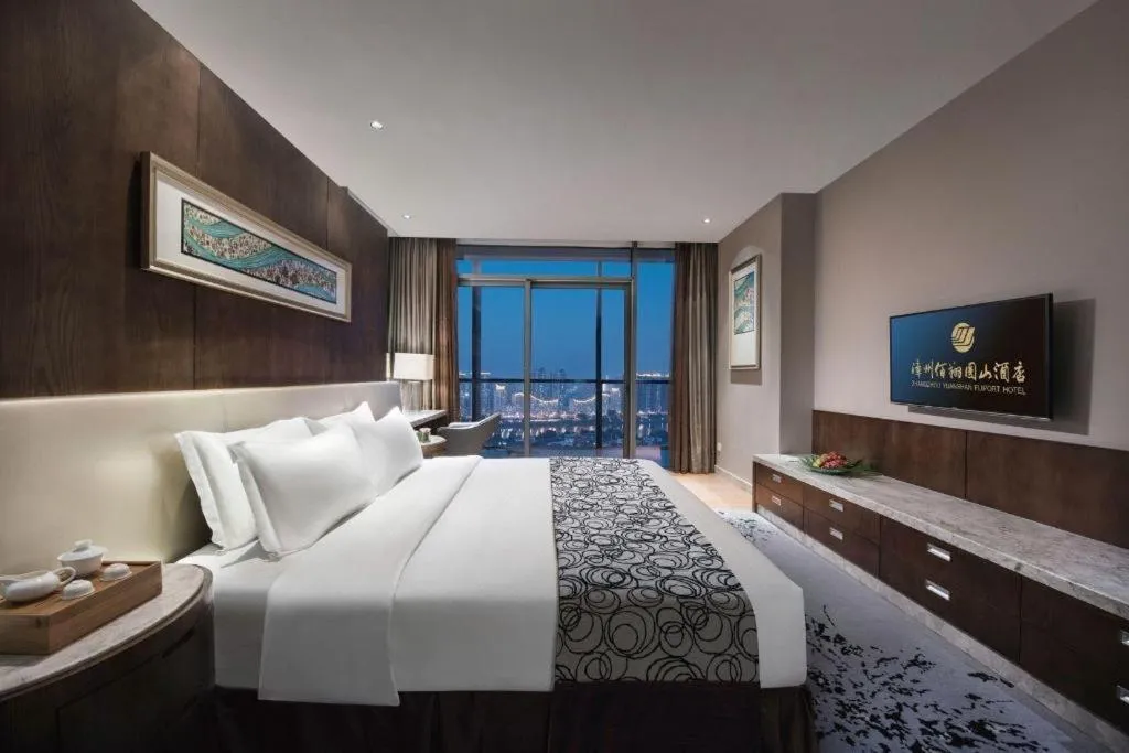 Bed in Fliport Hotel Zhangzhou Yuanshan