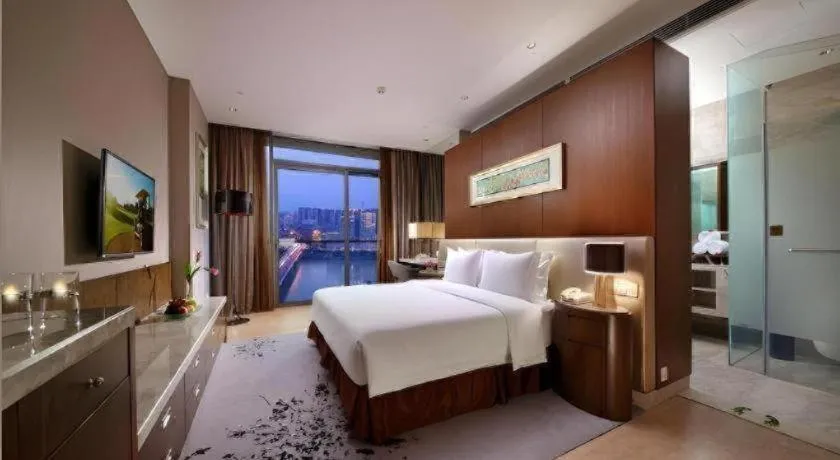 Bed in Fliport Hotel Zhangzhou Yuanshan