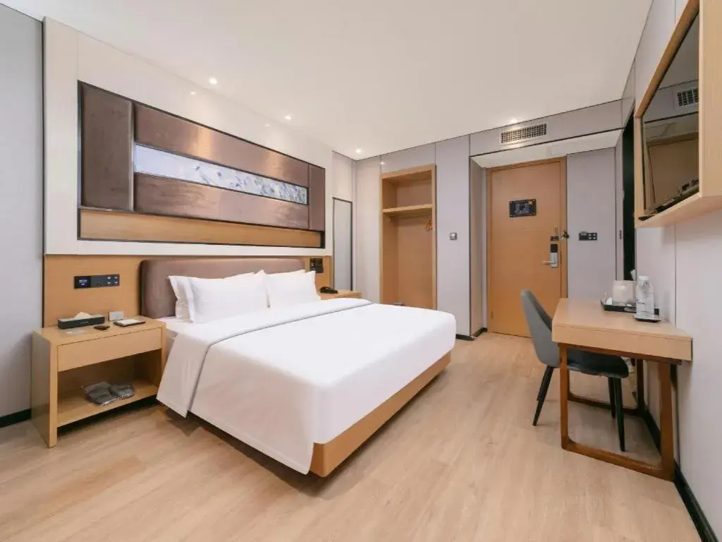 Bed in Lavande Hotel Wuhan Huanghelou Branch Bed in Lavande Hotel Wuhan Huanghelou Branch