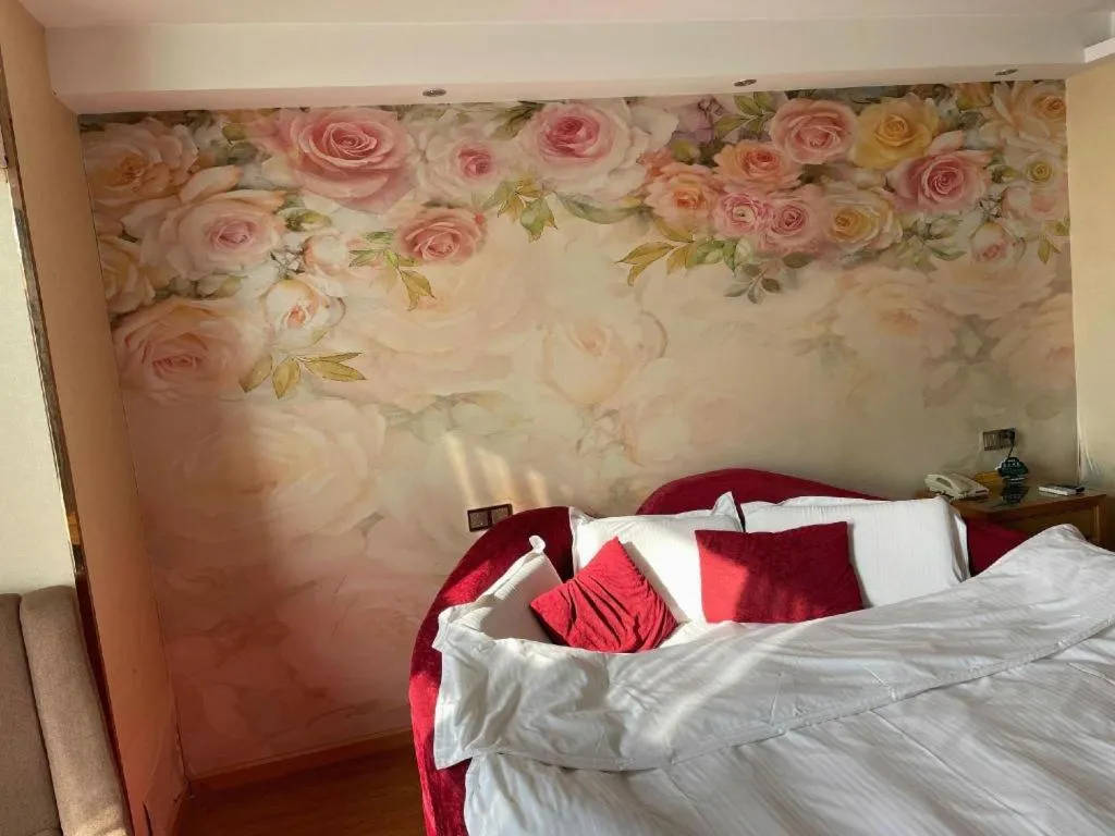 Bed in GreenTree Inn Jiangsu Wuxi Huishan High-Speed Rail Qianzhou Chongwen Road Business Hotel